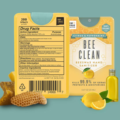 Organic Beeswax Hand Sanitizer - Citrus and Peppermint