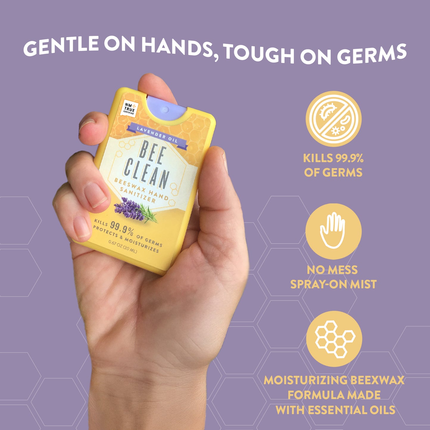 Organic Beeswax Hand Sanitizer - Lavender Oil