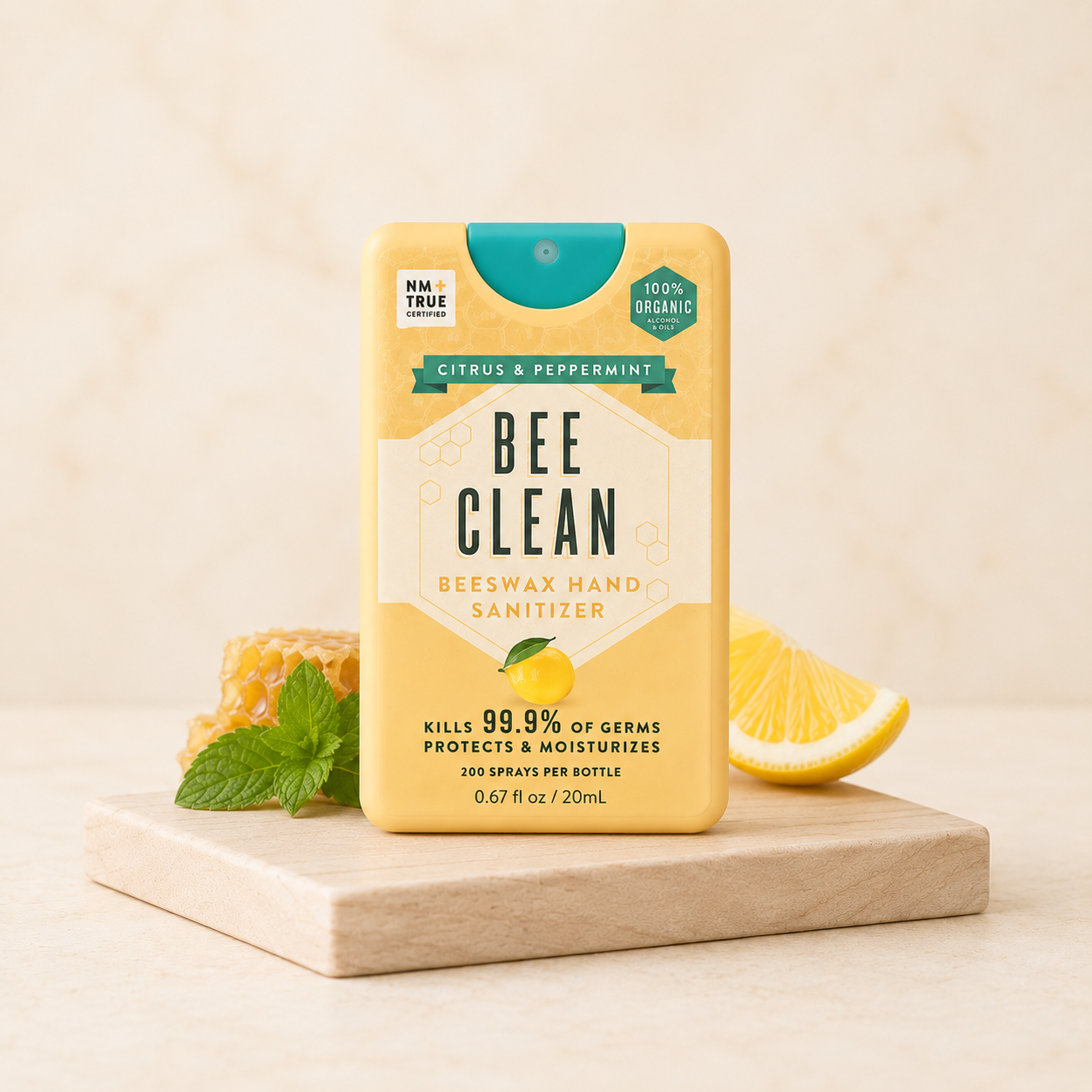 Organic Beeswax Hand Sanitizer - Citrus and Peppermint